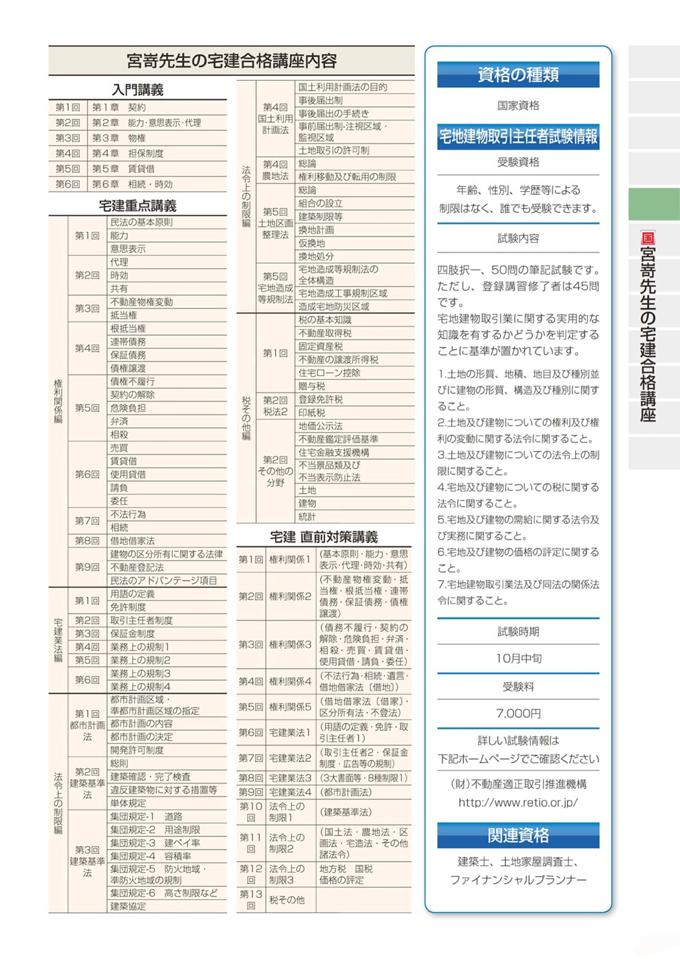 宮嵜先生の宅建合格講座